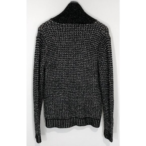 RAG & BONE Mens Neiman Marcus Black White Cardigan Wool Blend Sweater Medium - Picture 2 of 4